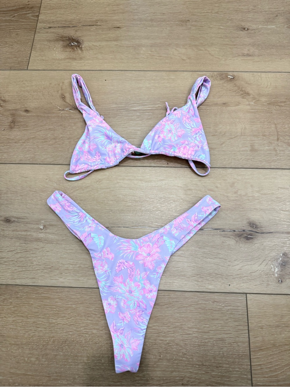 Kulani Kinis Pink & Lavender Tropical Bikini